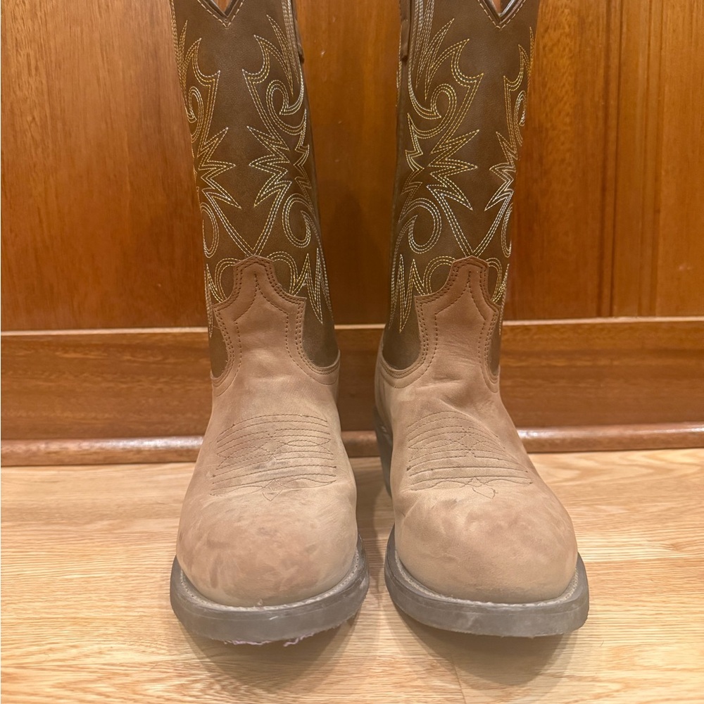 Laredo Tan Leather Cowboy Boots